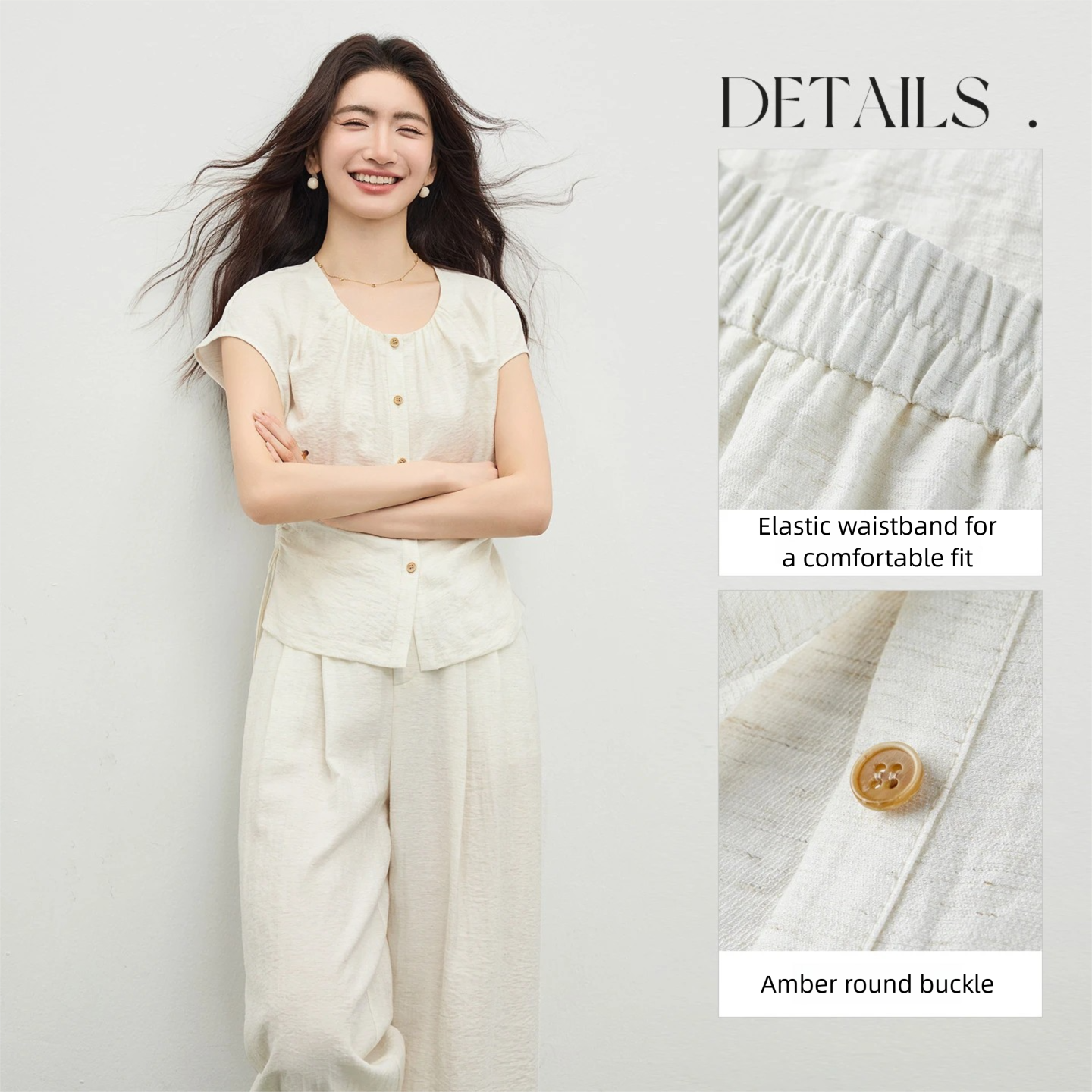 SENTUBILA Women's Linen Summer - Linen Pant Wide บทวิจารณ์และราคา