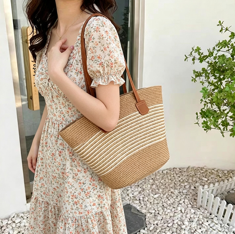 CLAREGQI  Women's Striped Stra - Tote Bag Beach บทวิจารณ์และราคา