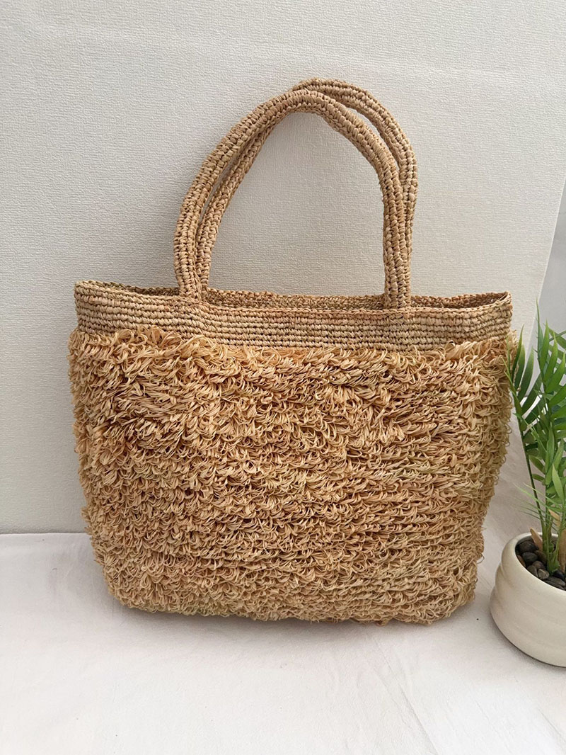 Luxury Raffia Straw Bag Bohemi - Crochet Bag Raffia บทวิจารณ์และราคา
