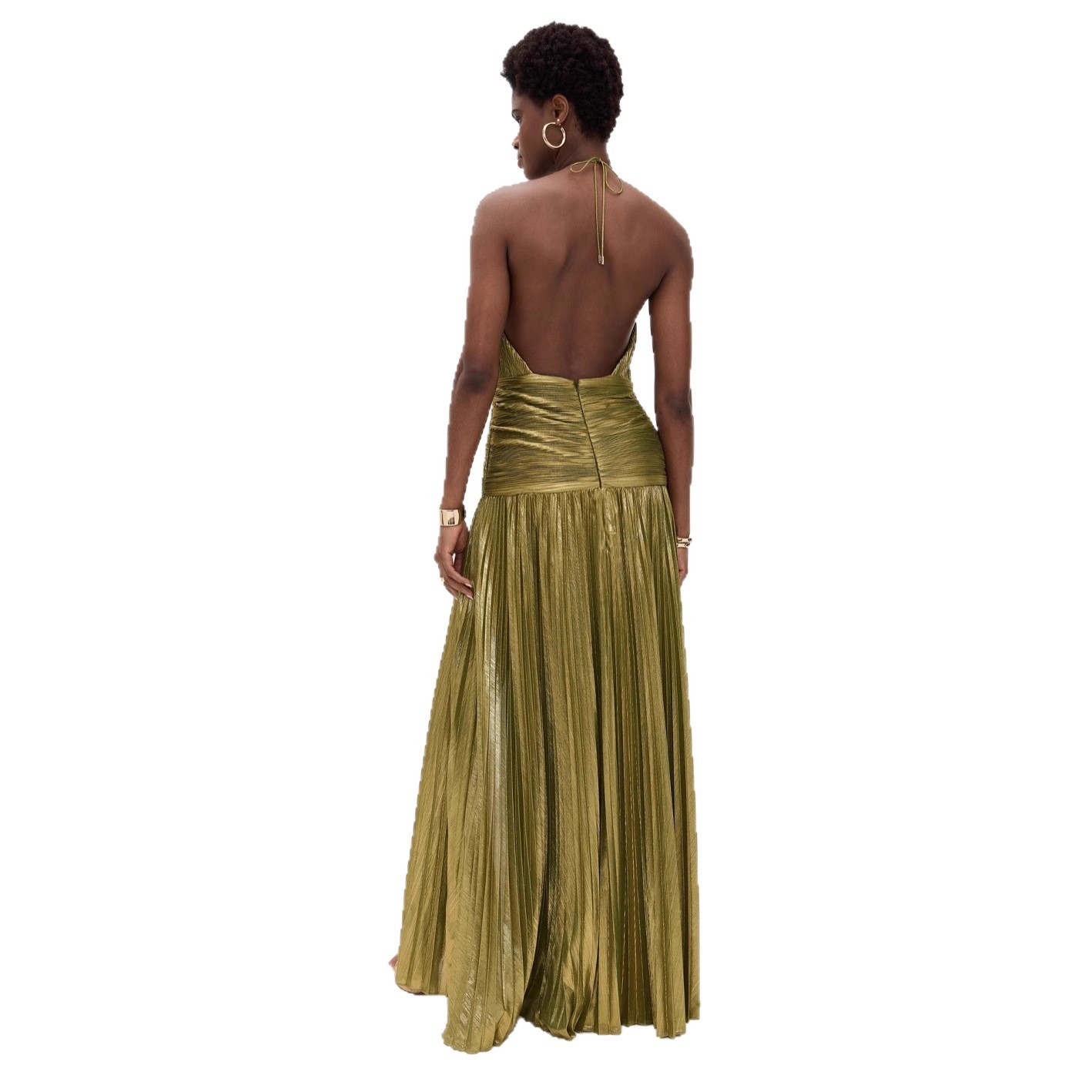 Elegant Party Dress Sleeveless - Maxi Dress Halter บทวิจารณ์และราคา