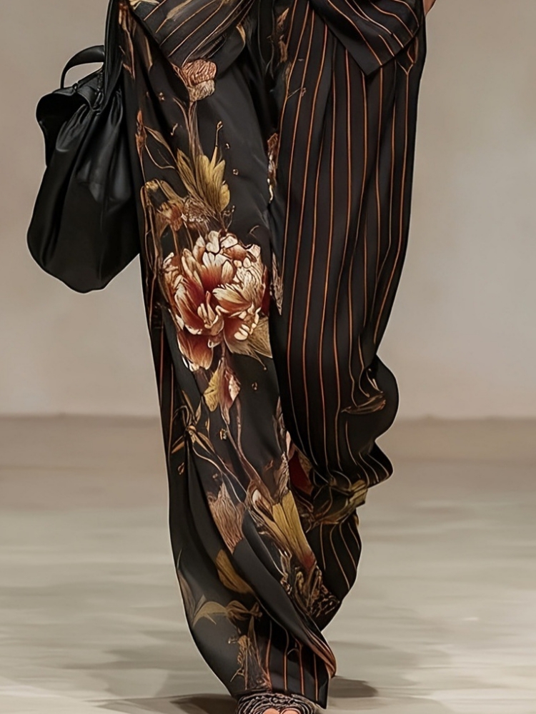 Chiffon Women Summer 2PCS Matc - Romper Floral Print บทวิจารณ์และราคา