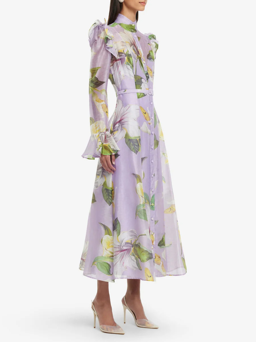 TWOTWINSTYLE Printing Spliced  - Linen Dress Wrap บทวิจารณ์และราคา