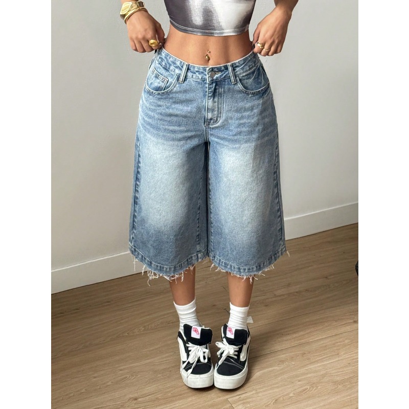 2026 Women's Fashion Frayed He - Shorts Denim Frayed บทวิจารณ์และราคา