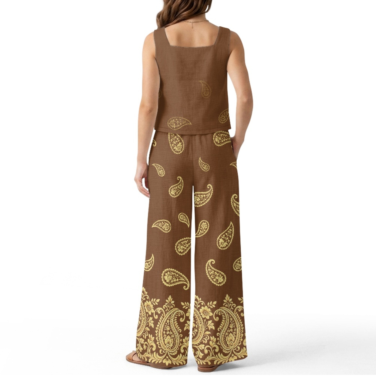 INSTANTARTS Women’s Linen Vest - Linen Pant Wide บทวิจารณ์และราคา