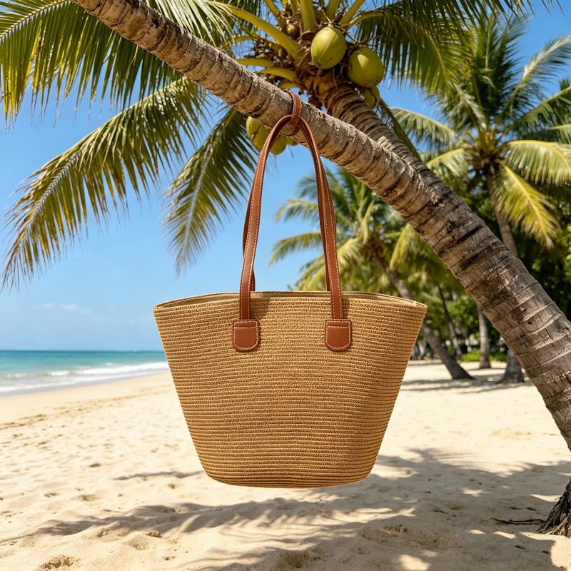 CLAREGQI  Women's Solid Color  - Tote Bag Beach บทวิจารณ์และราคา