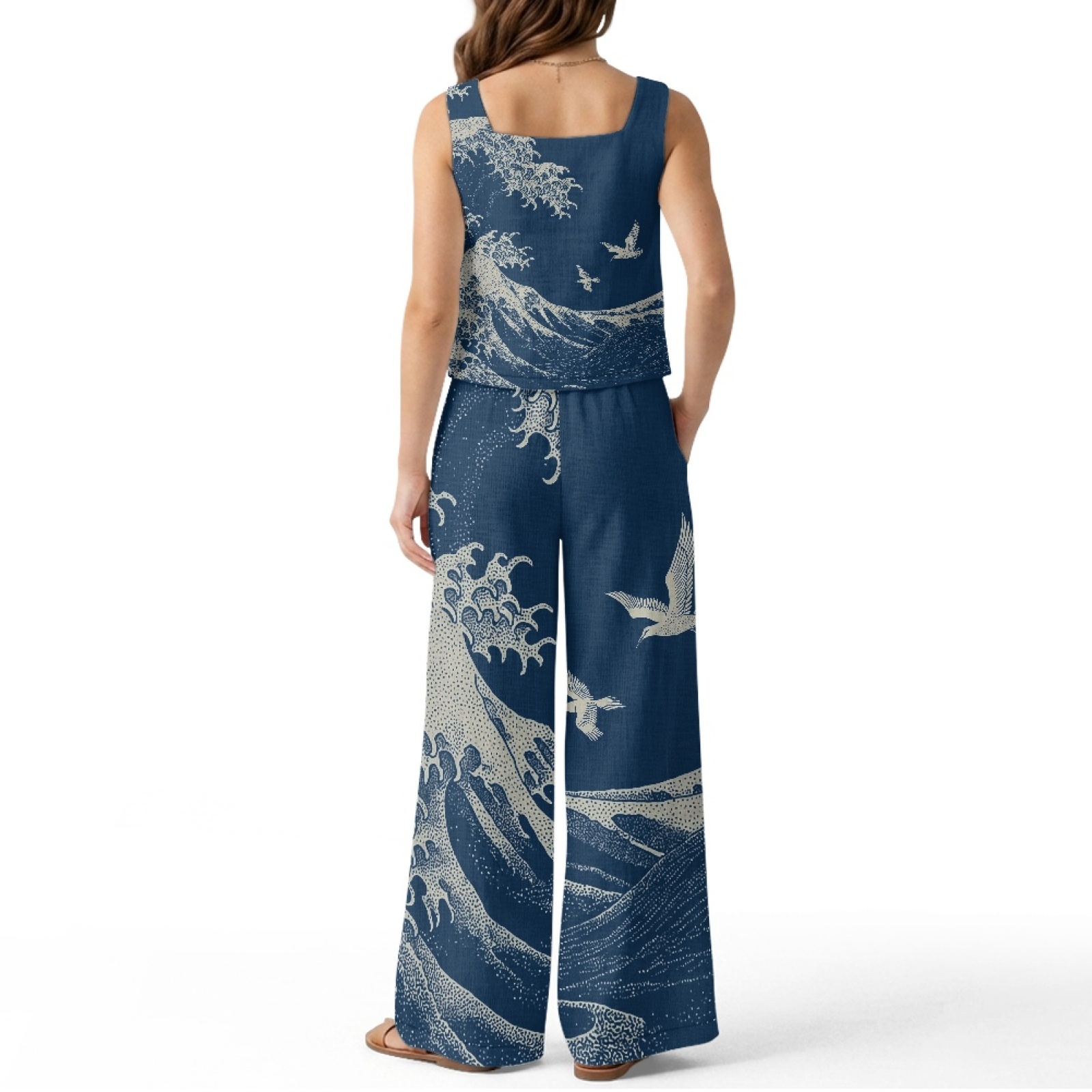 INSTANTARTS Women’s Linen Vest - Linen Pant Wide บทวิจารณ์และราคา