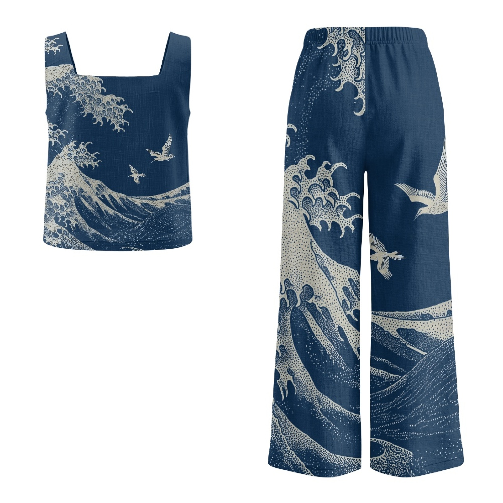 INSTANTARTS Women’s Linen Vest - Linen Pant Wide บทวิจารณ์และราคา