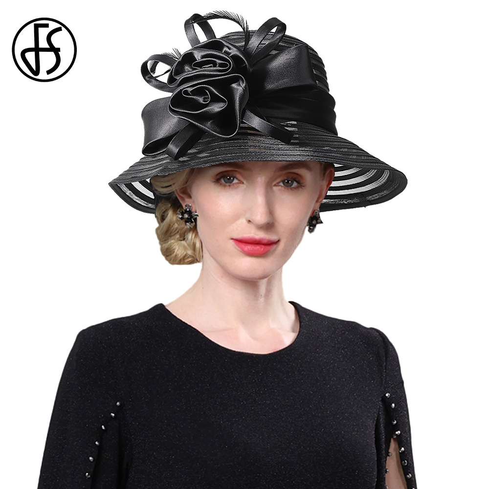 FS Black Red Wide Brim Organza - Hat Floppy Wide บทวิจารณ์และราคา