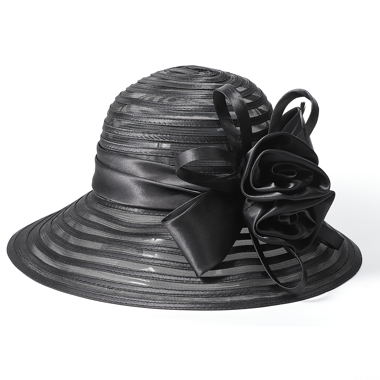 FS Black Red Wide Brim Organza - Hat Floppy Wide บทวิจารณ์และราคา
