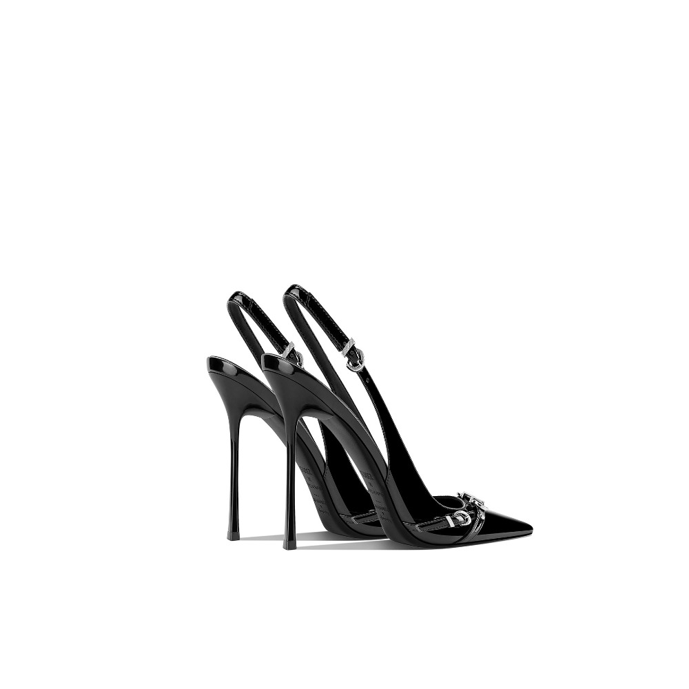 Fashionable Black Pointed Toe  - Sandal Strappy Heeled บทวิจารณ์และราคา