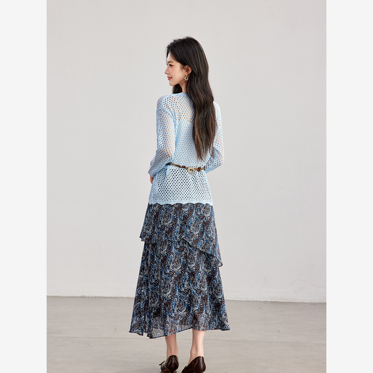 VIMLY Women's Two-piece Set 20 - Midi Skirt Floral บทวิจารณ์และราคา