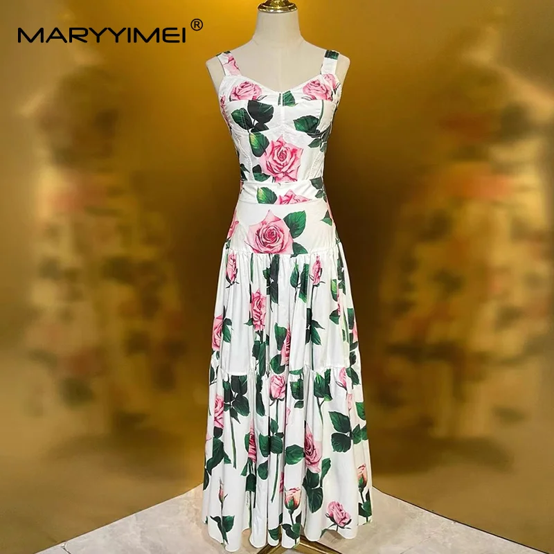 MARYYIMEI Floral-Print Pleated - Romper Floral Print บทวิจารณ์และราคา