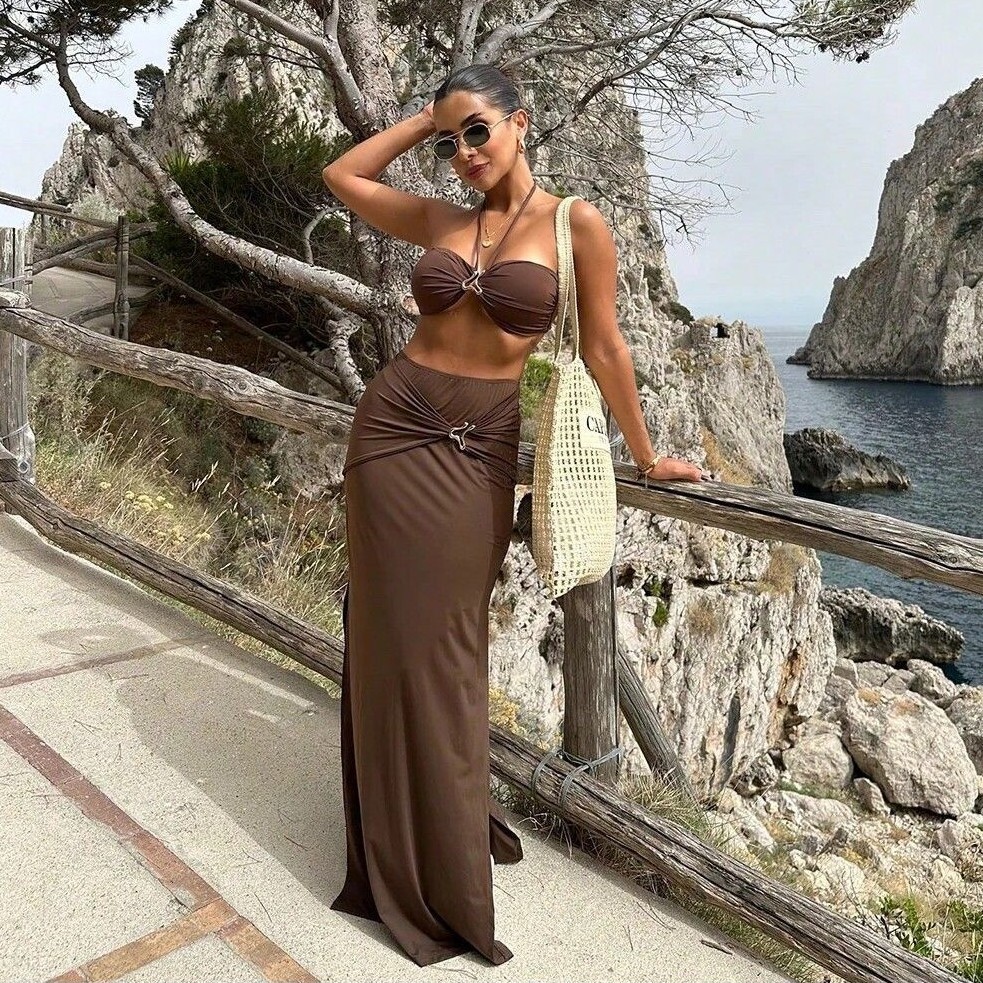 Women Sleeveless Tankini Bikin - Swimsuit Bikini Ruched บทวิจารณ์และราคา