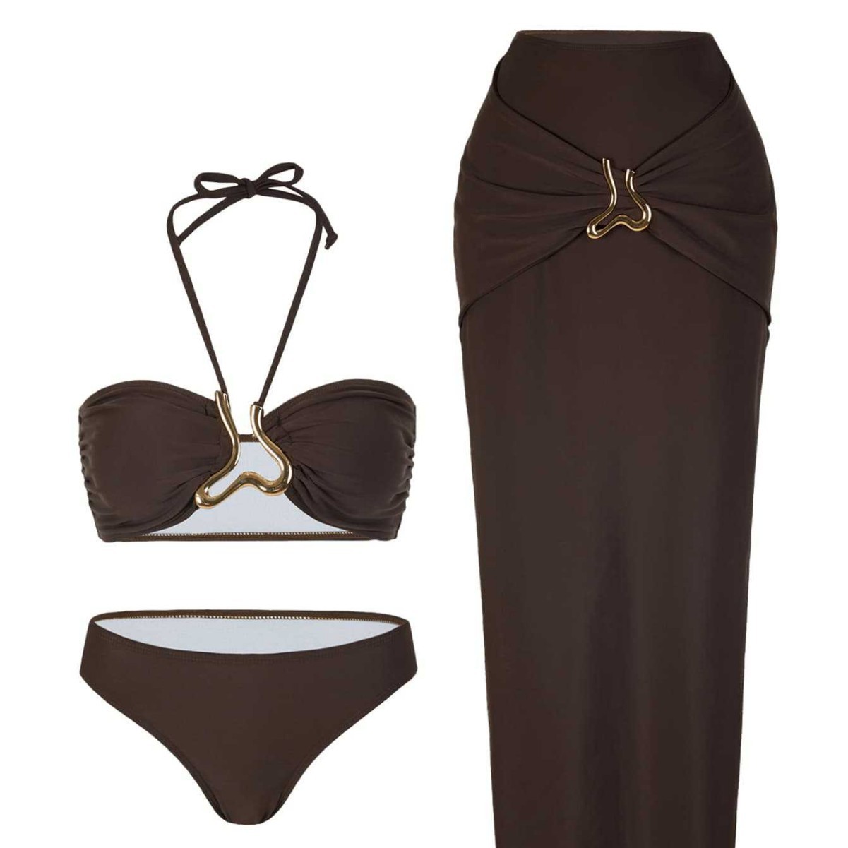 Women Sleeveless Tankini Bikin - Swimsuit Bikini Ruched บทวิจารณ์และราคา