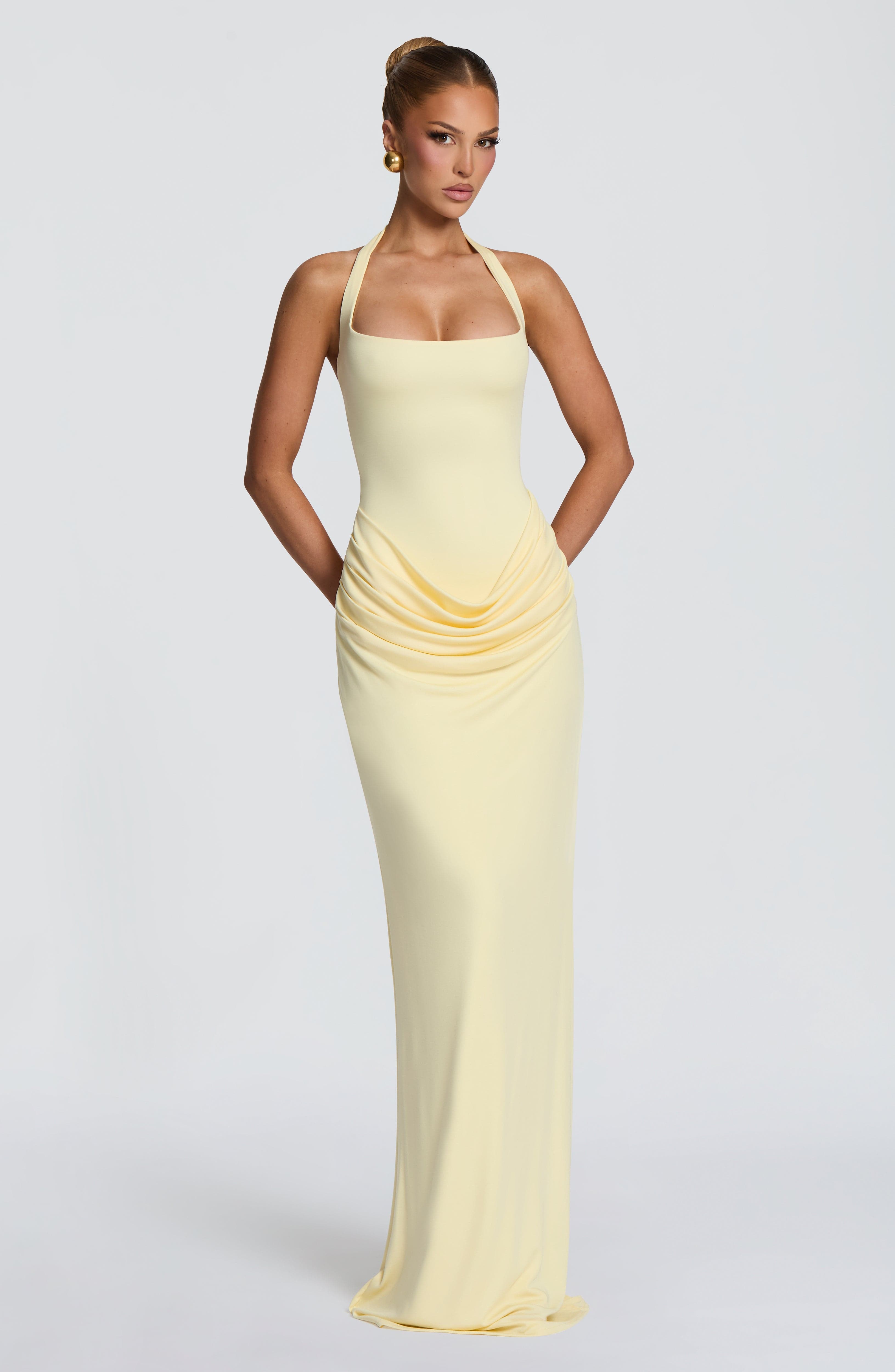 Halter Square Neck Maxi Dress  - Maxi Dress Halter บทวิจารณ์และราคา