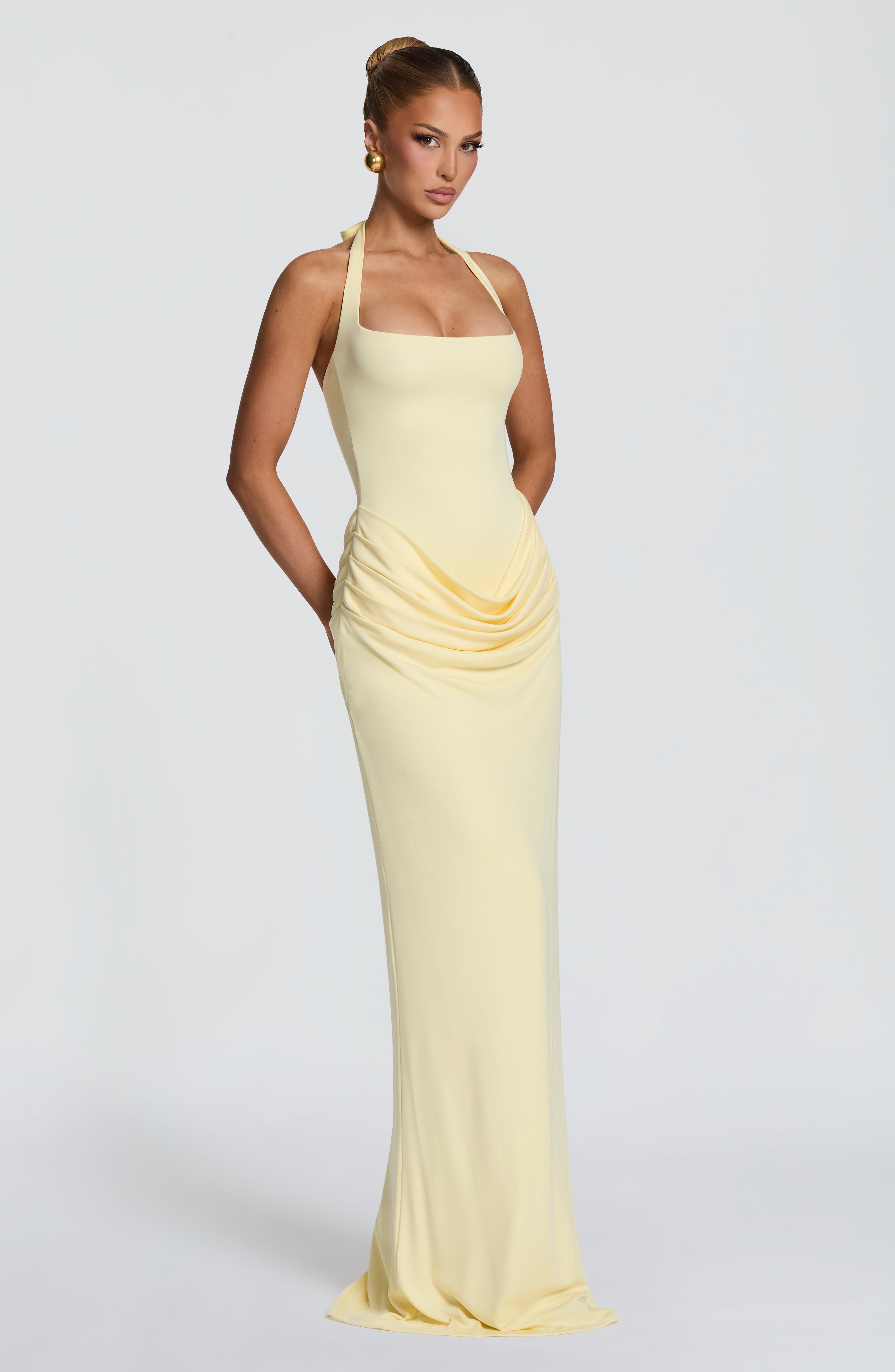 Halter Square Neck Maxi Dress  - Maxi Dress Halter บทวิจารณ์และราคา