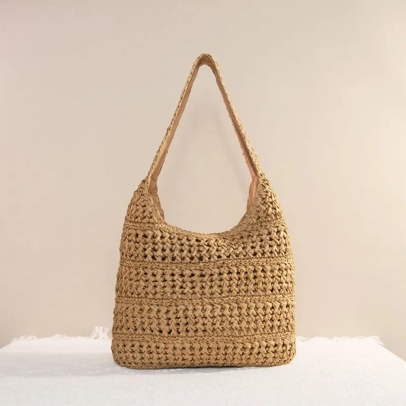 Hollow Straw Handwoven Tote Ba - Tote Bag Beach บทวิจารณ์และราคา