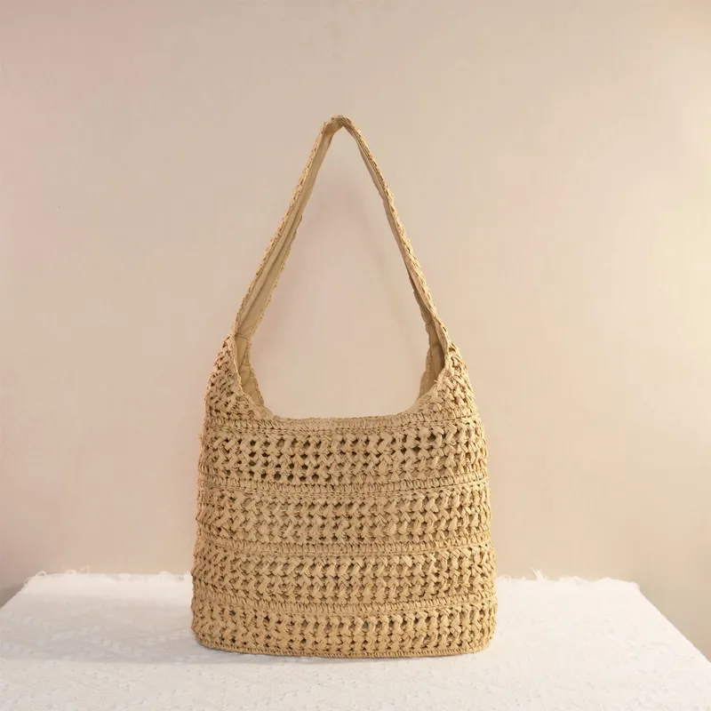Hollow Straw Handwoven Tote Ba - Tote Bag Beach บทวิจารณ์และราคา