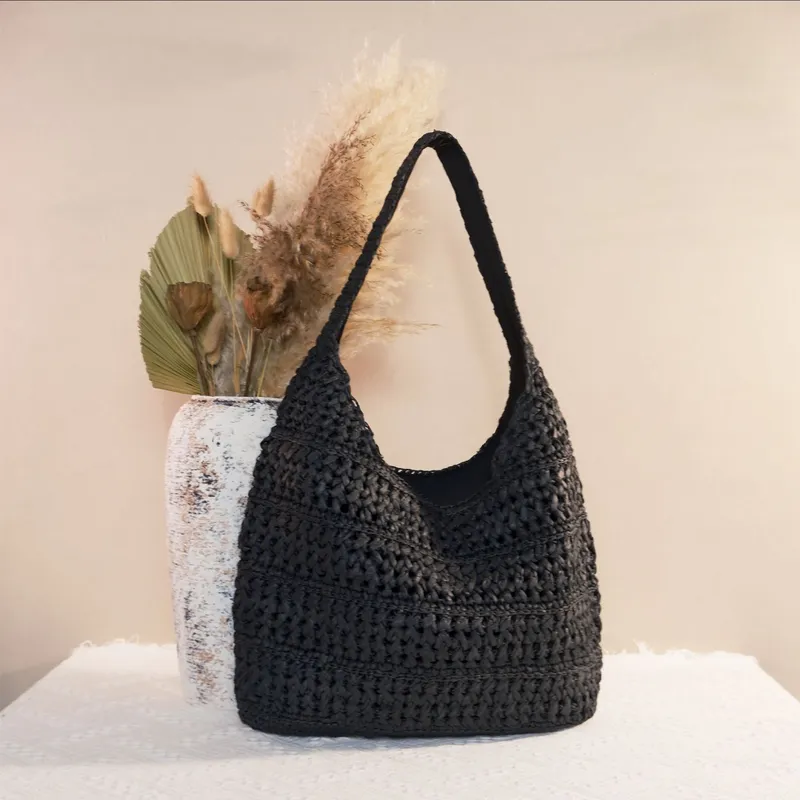 Hollow Straw Handwoven Tote Ba - Tote Bag Beach บทวิจารณ์และราคา