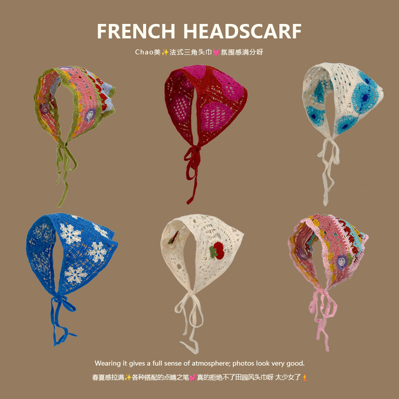 Knit Triangle Headband French  - Headband Summer Knit บทวิจารณ์และราคา