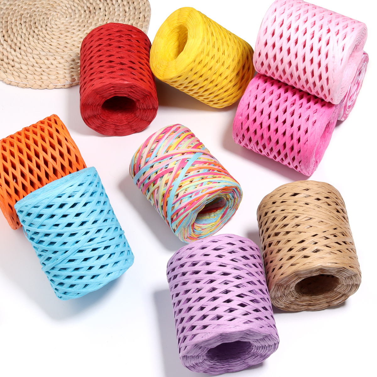 80-200M/Roll 4mm Colored Raffi - Crochet Bag Raffia บทวิจารณ์และราคา