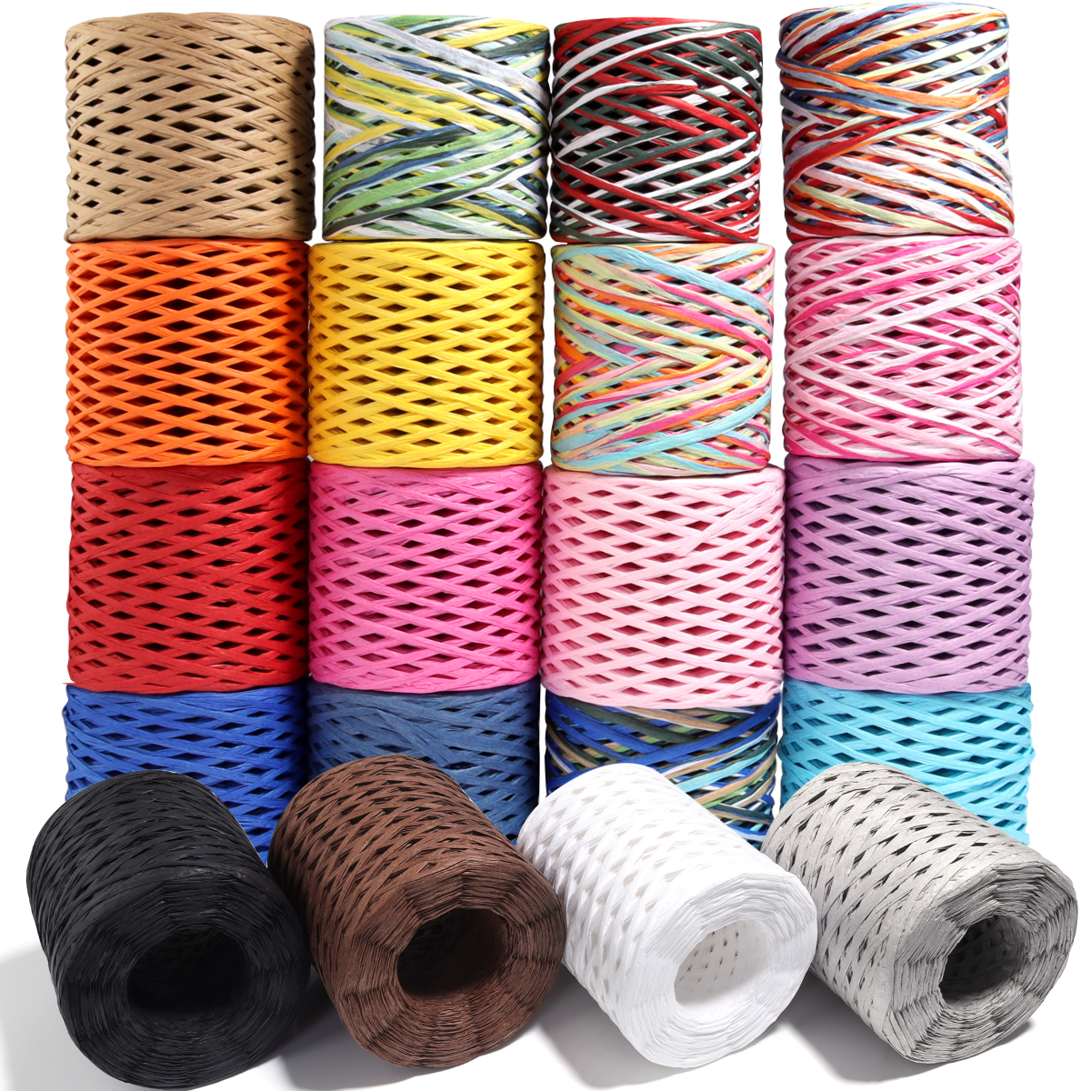 80-200M/Roll 4mm Colored Raffi - Crochet Bag Raffia บทวิจารณ์และราคา