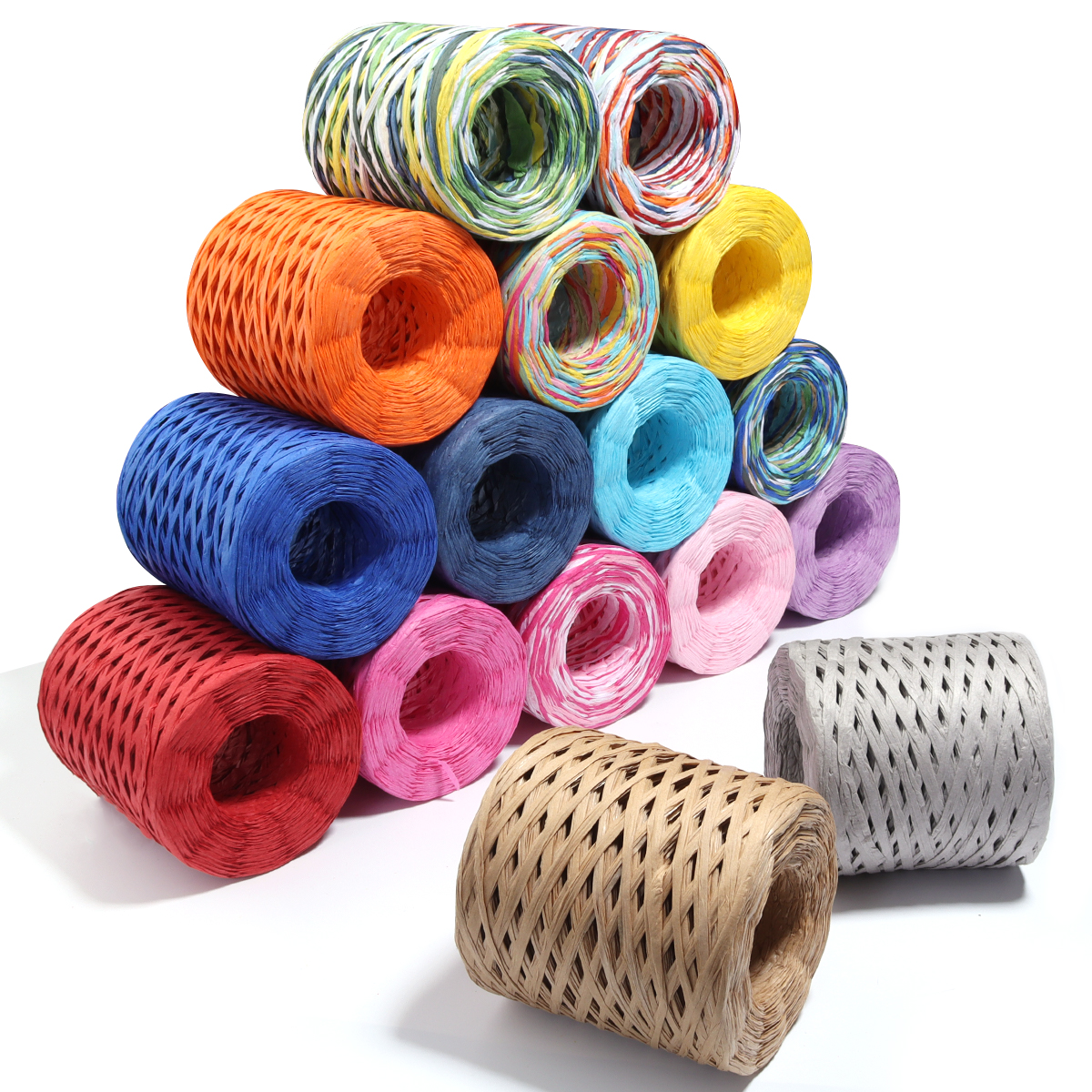 80-200M/Roll 4mm Colored Raffi - Crochet Bag Raffia บทวิจารณ์และราคา